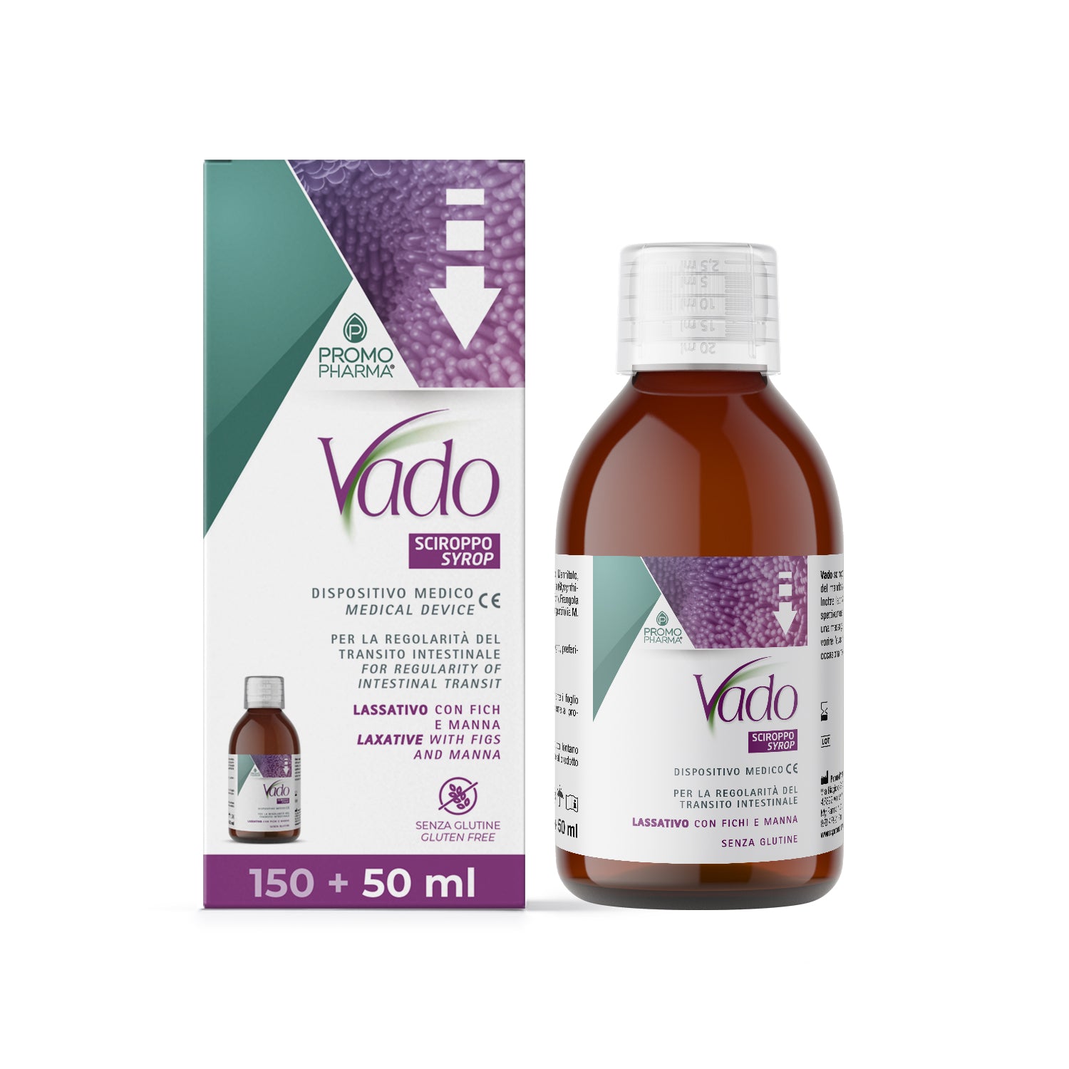 Vado Sciroppo 150 ml: lassativo naturale contro stitichezza e stipsi PromoPharma Vado Sciroppo 150 ml: lassativo naturale contro stitichezza e stipsi PromoPharma