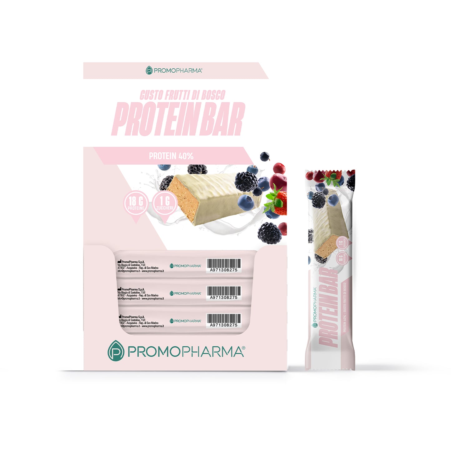 Box 24 Protein Bar 40% - Frutti di bosco