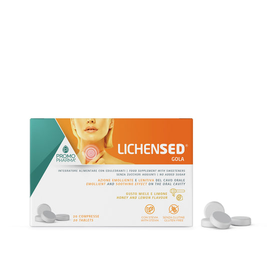 Lichensed Pastiglie Gola - Gusto Miele e Limone